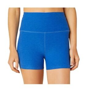Beyond Yoga Spacedye Keep Pace 3" Short Wayfinder Blue Wave size S